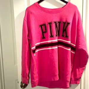 VS PINK OVERSIZED CREW NECK SWEATSHIRT